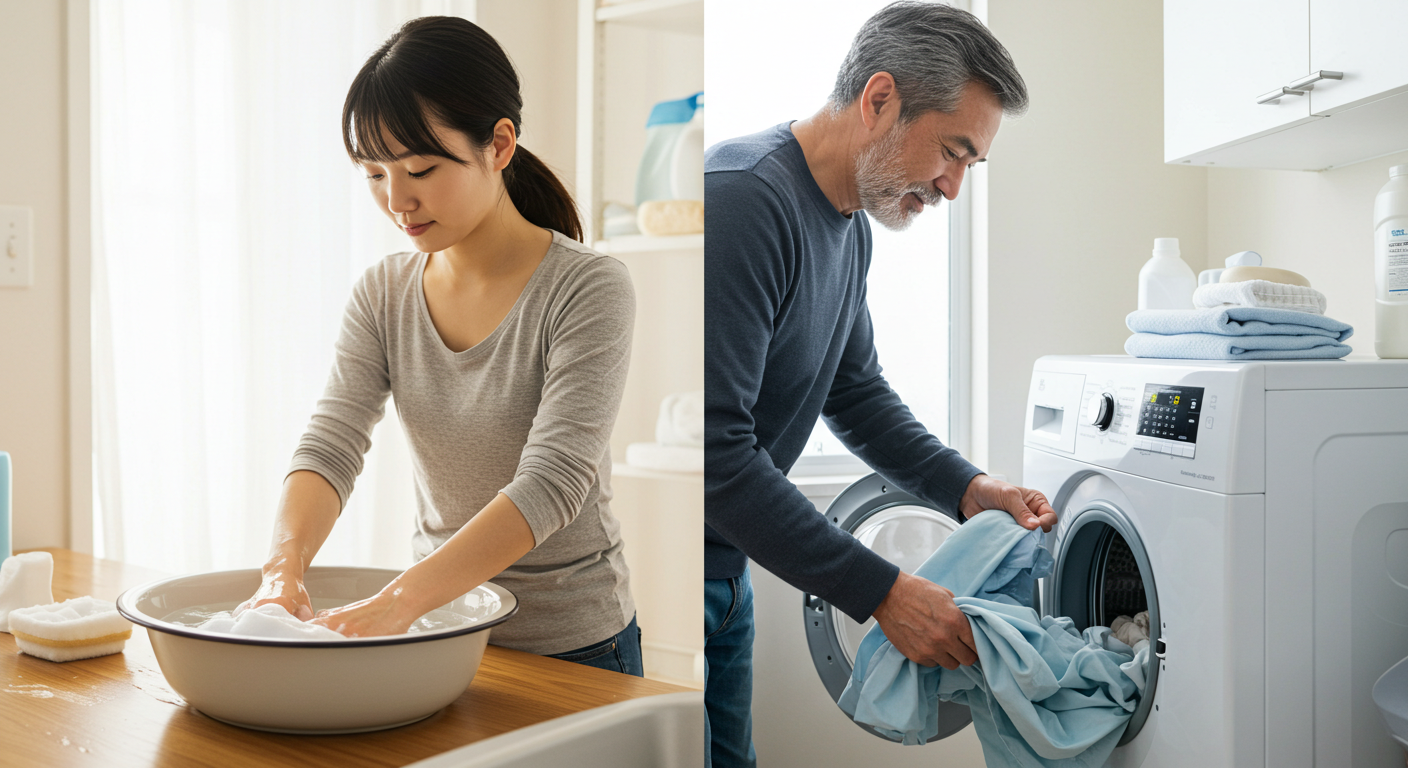 hand wash vs machine wash clothes